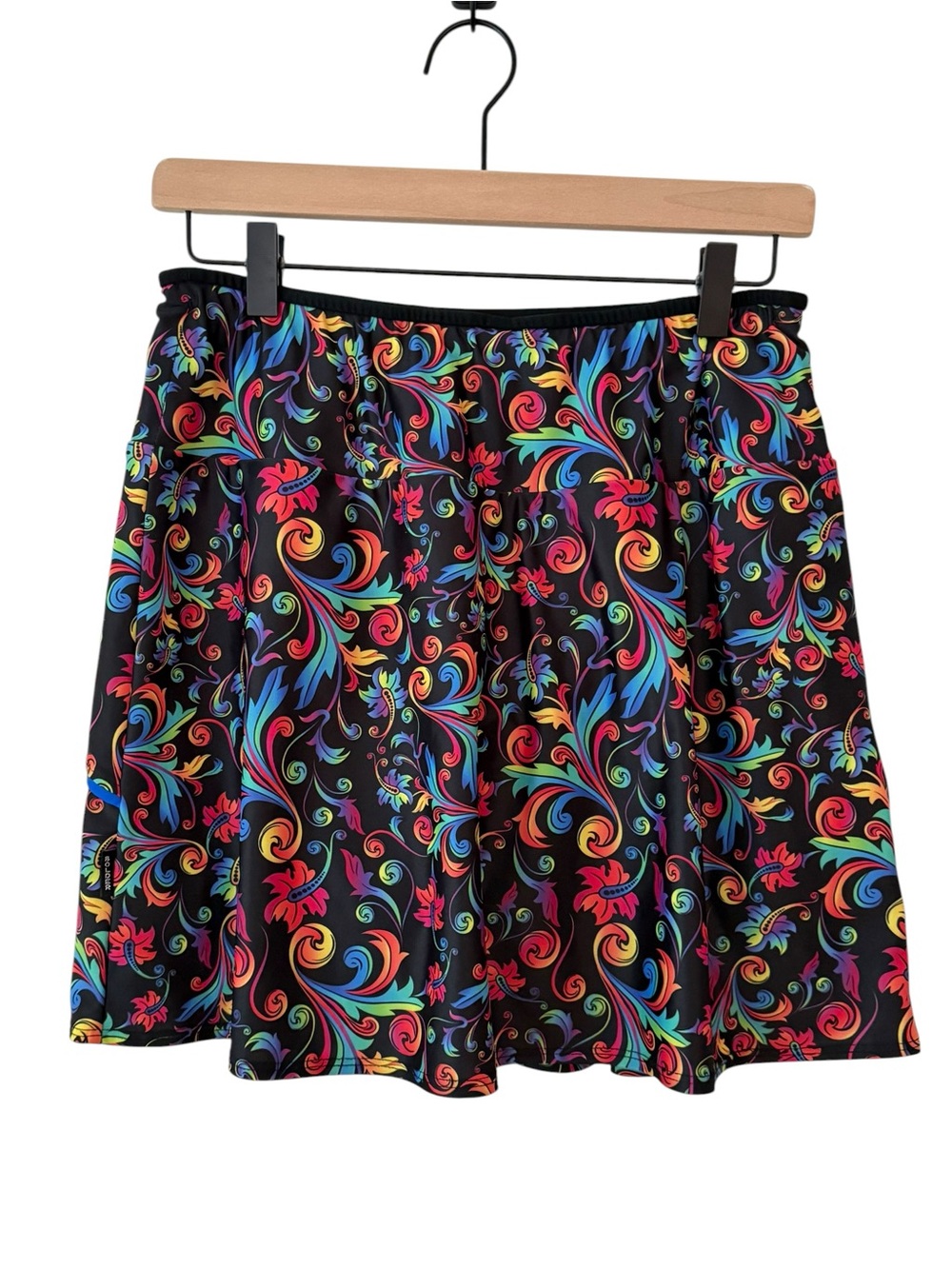 Bolder Athletic Wear Neon Floral Paisley Golf Pickleball Skort L